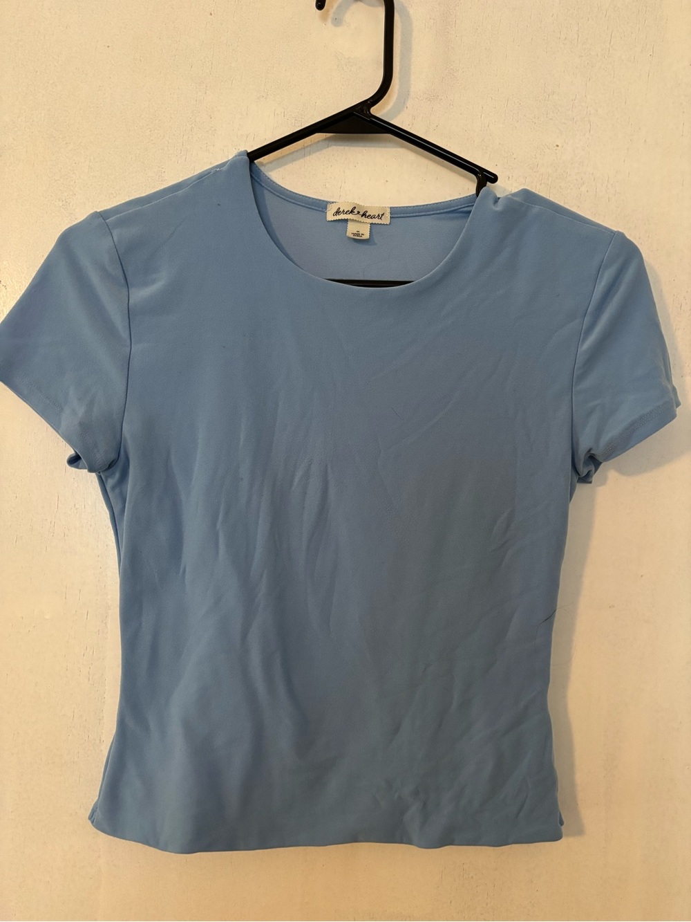 Derek Heart Light Blue Short Sleeve Crewneck Tee